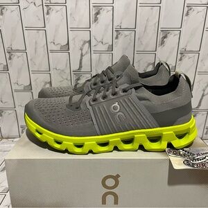 New On Cloud Cloudswift 4 Running Shoes Training Gym Sneakers Grey Lime Green